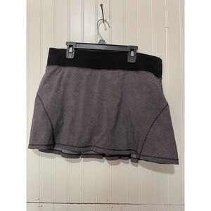 Lululemon Disperse Dusky Lavender Black Circuit Breaker‎ Skort Skirt Sz. 8 L259